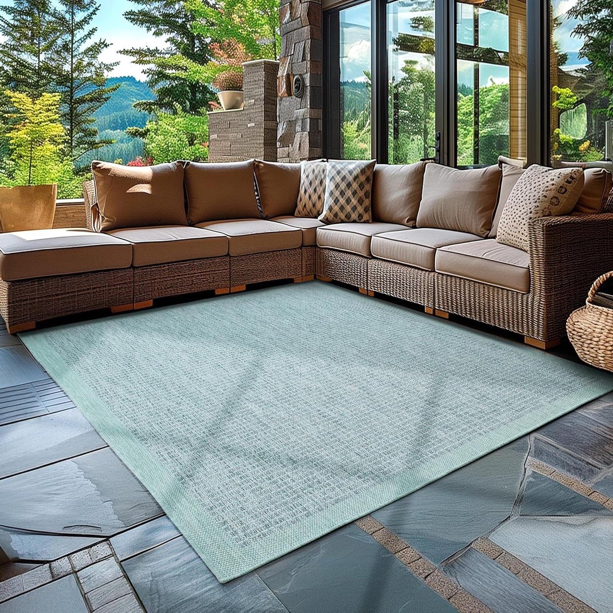 buitenkleed effen terraskleed balkonkleed buiten leven weerbestendig