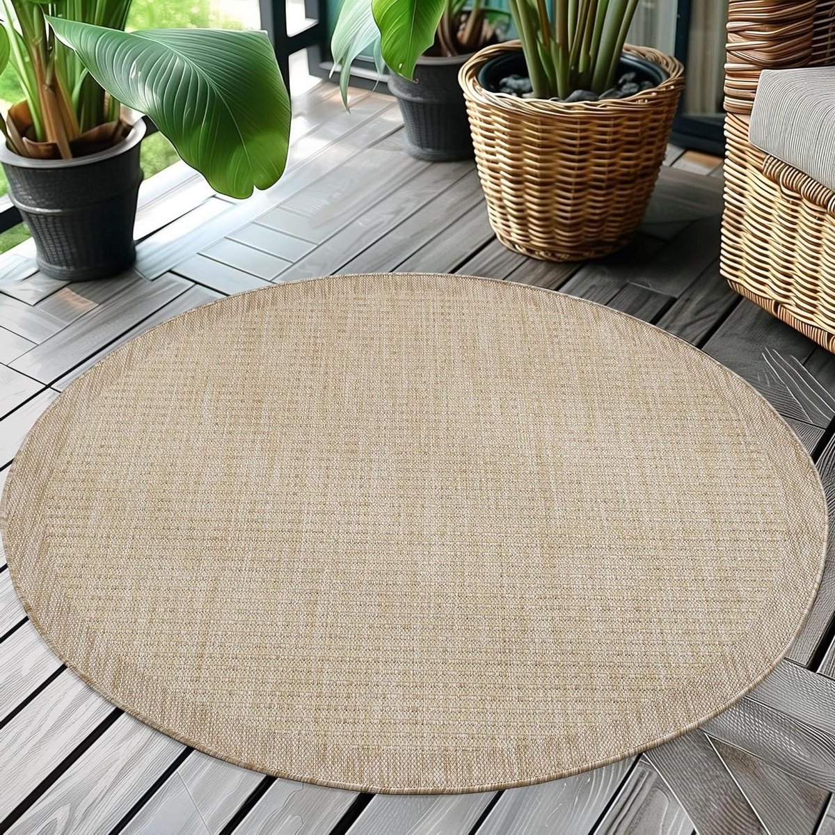 buitenkleed rond terraskleed tuinkleed buiten leven plat