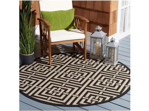 Buitenkleed Rond - Tuinkleed Terrastapijt - Buiten Decoratie - Vlekbestendig