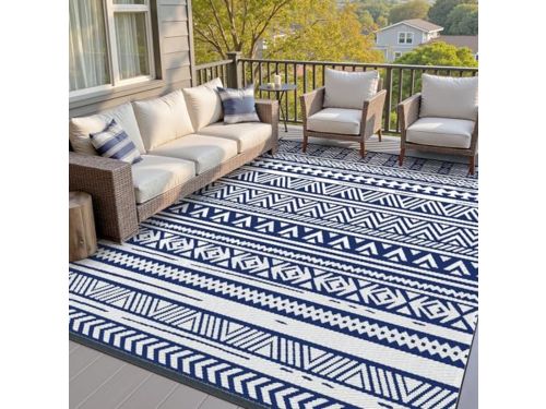 Buitenmat Waterdicht en Omkeerbaar in Bohemienstijl - Vloerkleed voor Terras