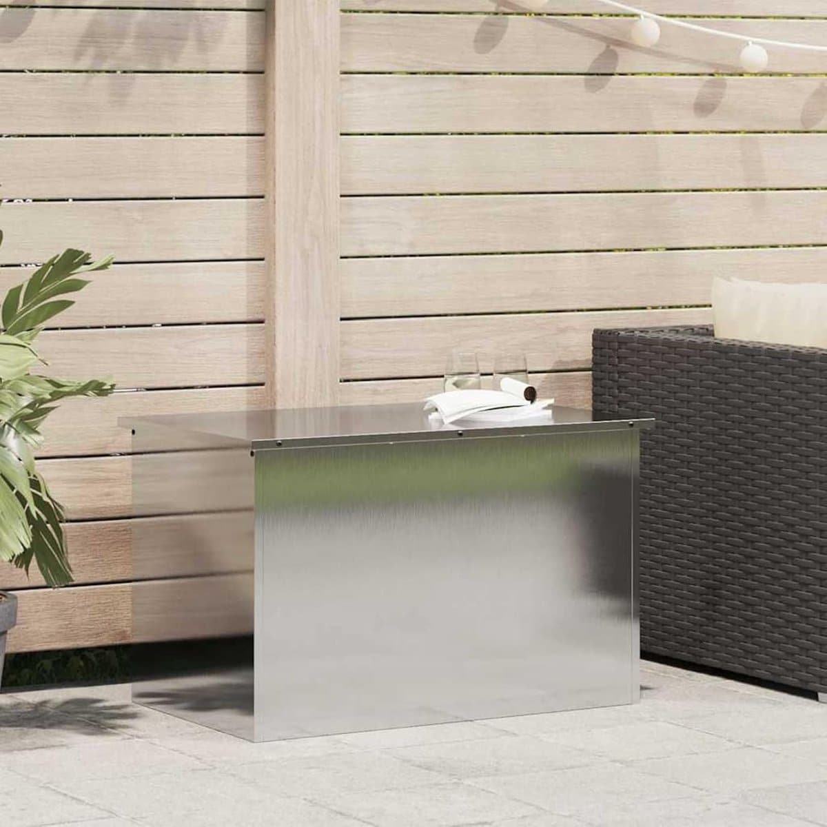 buitenopbergbox tuinbox dekbox terras balkon roestvrij staal