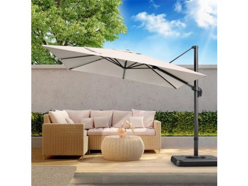 Buitenparasol - Terrasparasol - Tuinparasol - Zweefparasol - 3×3 Meter
