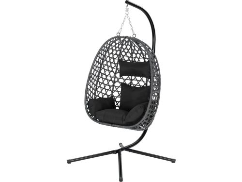 BukkitBow - Hangstoel met Standaard - Hagend Ei van Rotan