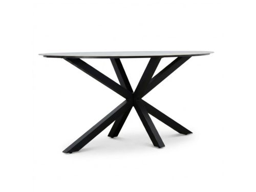 Calma dining bartafel 6 personen | sintered stone + aluminium | Marble Grey | 240cm ovaal