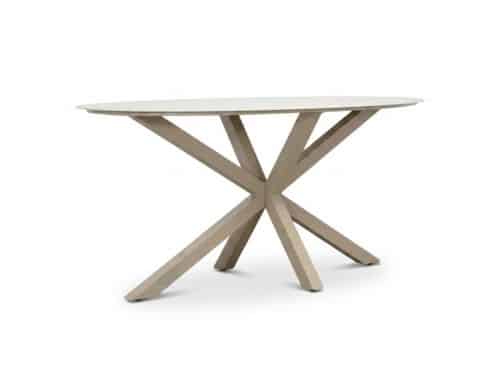 Calma dining bartafel 6 personen | sintered stone + aluminium | Marble Latte | 240cm ovaal