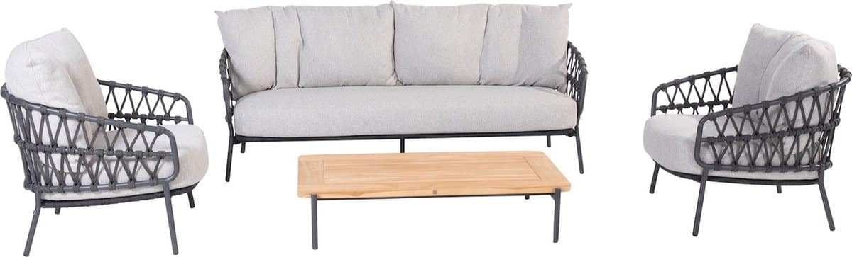 calpi stoel bank loungeset 4 delig rope 4 seasons outdoor