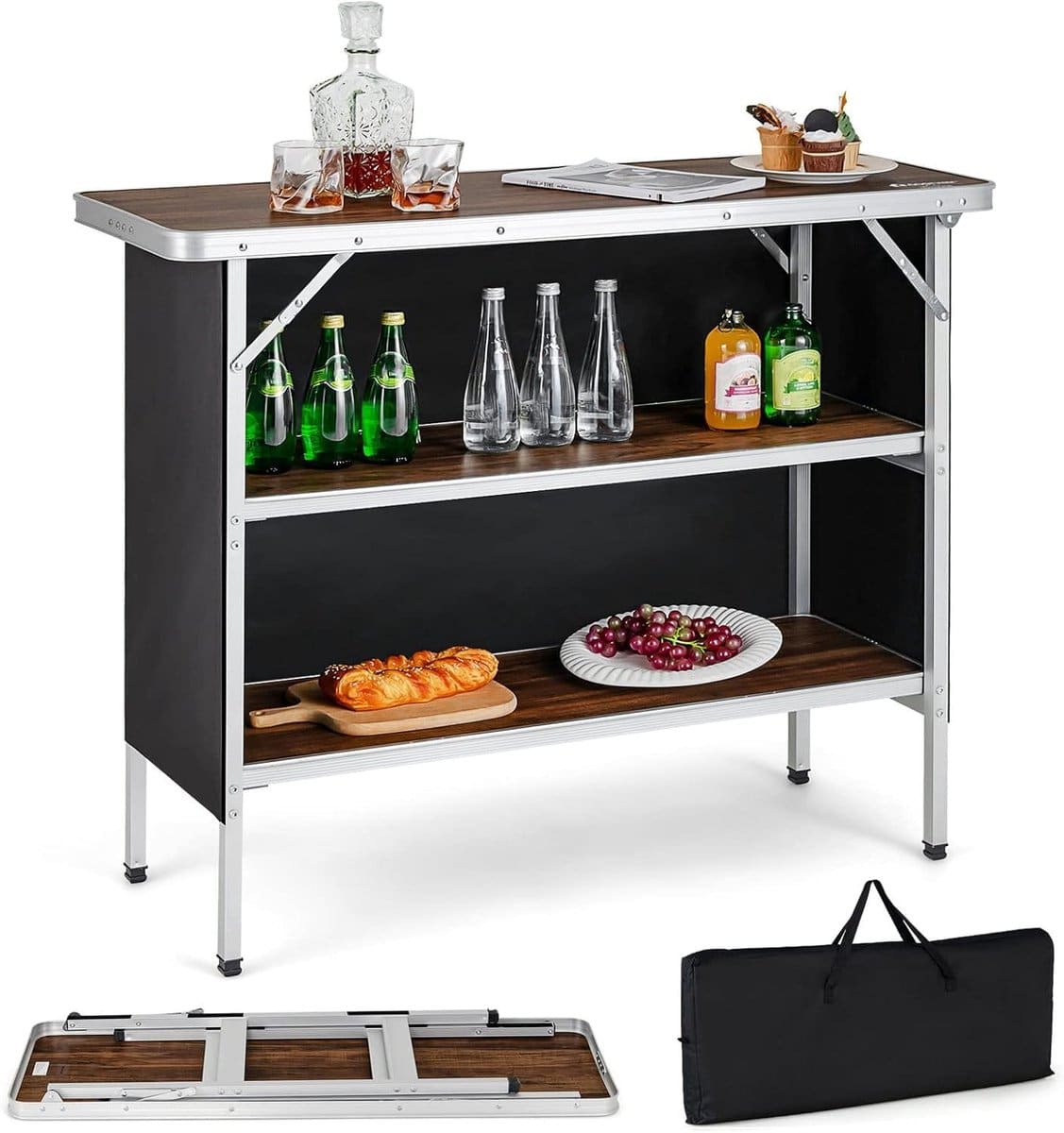 campingkeuken met opbergruimte klaptafel picknicktafel buiten koken en