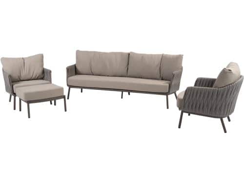 Cannes loungeset met voetenbankje 4 Seasons Outdoor