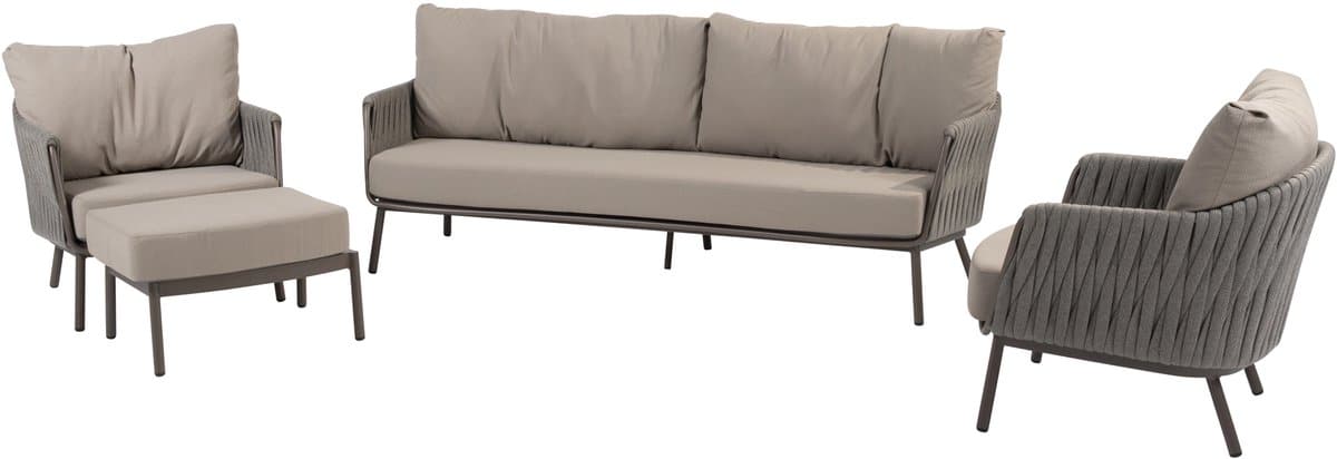 cannes loungeset met voetenbankje 4 seasons outdoor