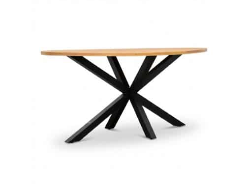 Cleve dining bartafel 6 personen | teakhout + aluminium | Natural Teak/antraciet | 240cm ovaal