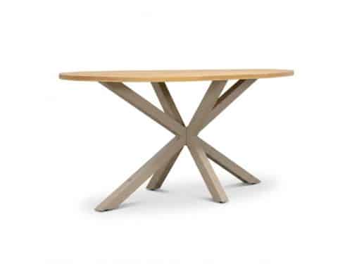Cleve dining bartafel 6 personen | teakhout + aluminium | Natural Teak/beige | 240cm ovaal