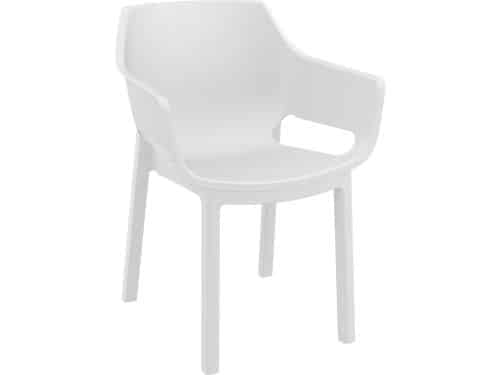 CLP Stapelbare tuinstoel Dora, weerbestendig en ruimtebesparend, zitting van kunststof