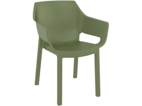 CLP Stapelbare tuinstoel Dora, weerbestendig en ruimtebesparend, zitting van kunststof