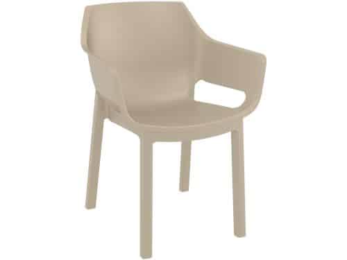 CLP Stapelbare tuinstoel Dora, weerbestendig en ruimtebesparend, zitting van kunststof