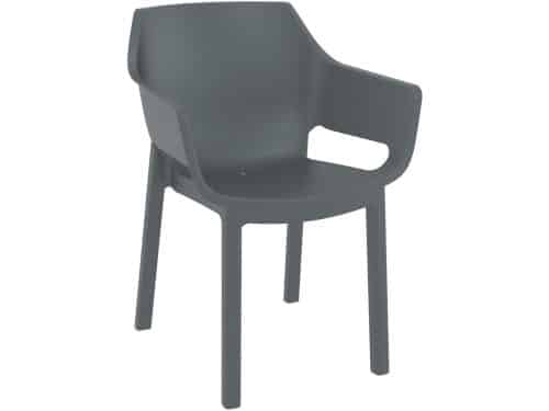 CLP Stapelbare tuinstoel Dora, weerbestendig en ruimtebesparend, zitting van kunststof