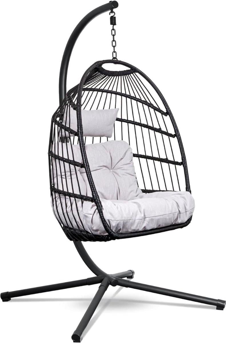 clvp® hangstoel met standaard egg chair cocoon