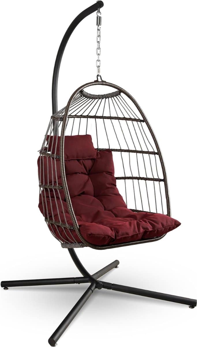 clvp® hangstoel met standaard egg chair cocoon