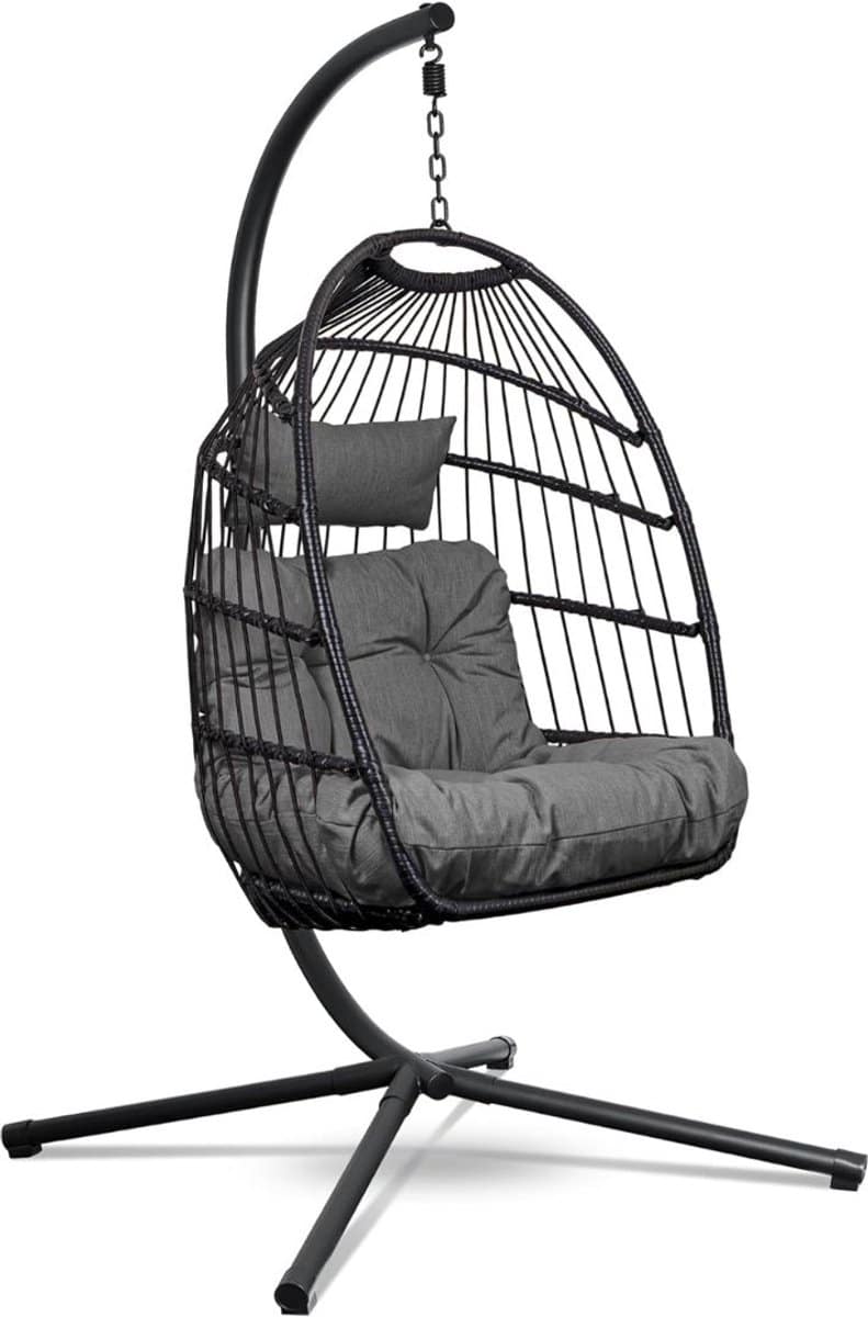 clvp® hangstoel met standaard egg chair cocoon
