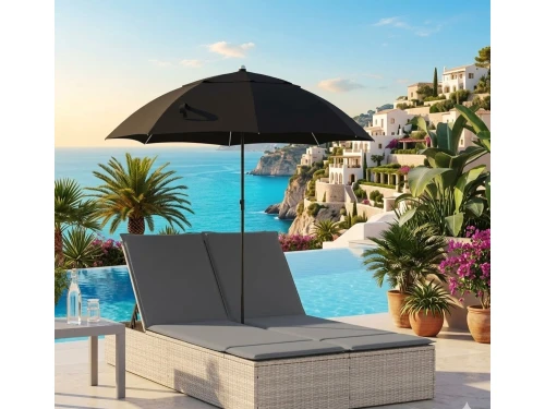 Comfort Duo Ligbed 2-Persoons met Kussens en Parasol