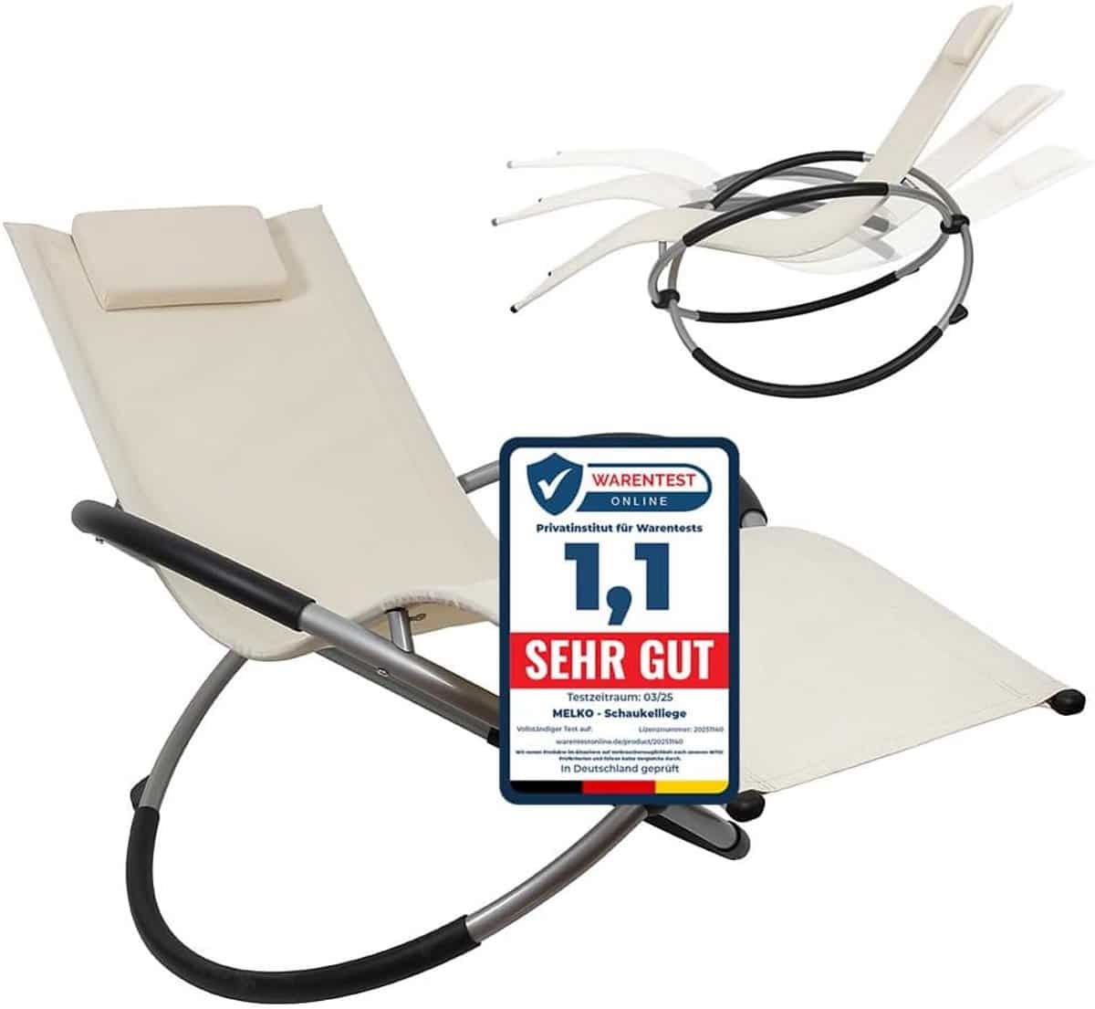 comfortabele relaxstoel inklapbaar ligbed tuin en terras