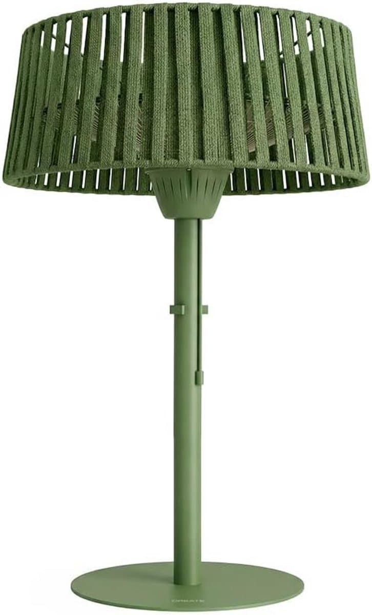 compacte infrarood terrasverwarmer 1500w saliegroen met kantelbeveiliging