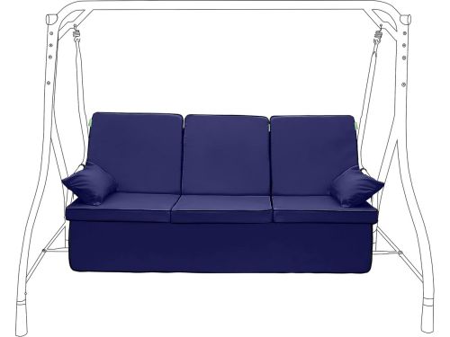 Complete Vervangende Kussenset voor 3-zits Schommelbank Marineblauw