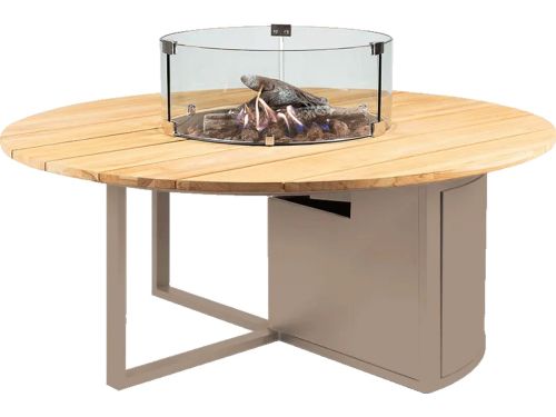 Cosi Cosiloft 120 Vuurtafel Rond Sandy Beige / Teak
