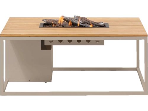 Cosi Cosiloft 120 Vuurtafel Sandy Beige Frame / Teak Top