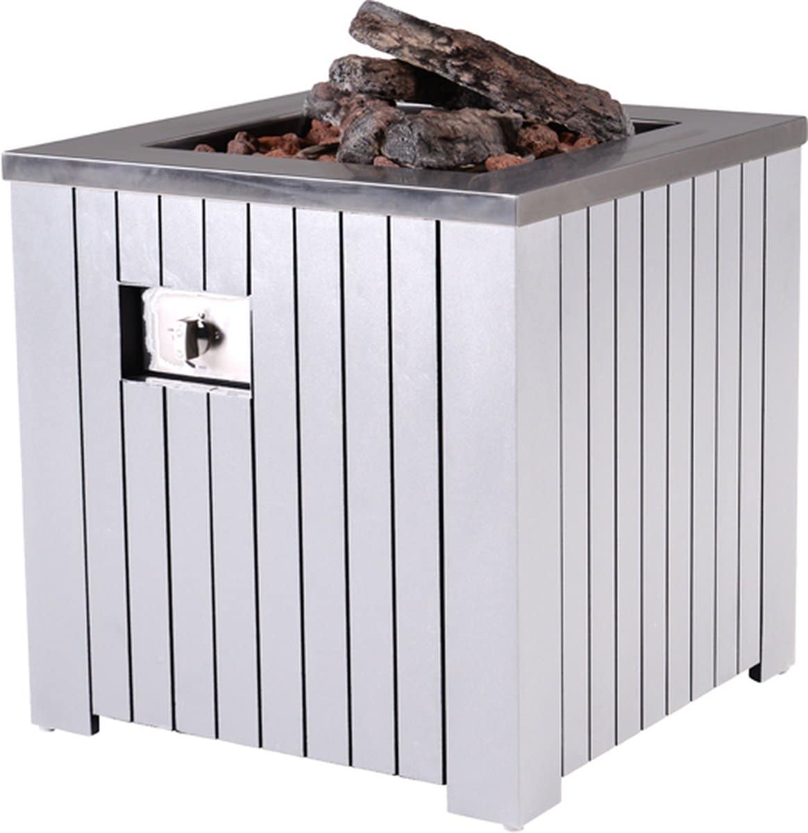 cozy living sfeerhaard faro mat wit aluminium