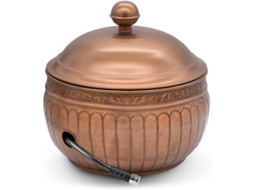 Decoratieve Slangpot met Deksel - Koperkleurige Tuinslang Opbergbox