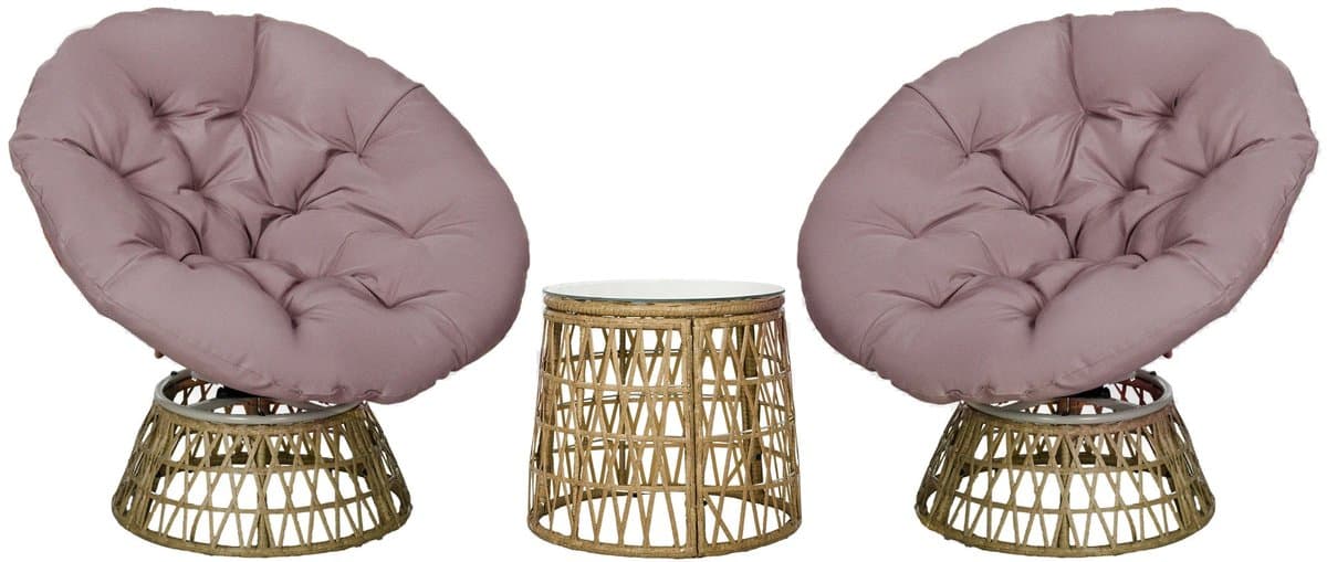 delightness tuinmeubelset bijzettafel 2 stoelen 3 delige