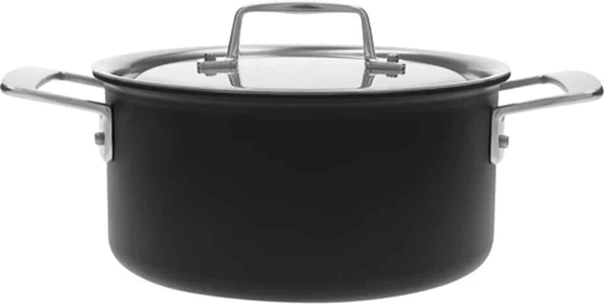 demeyere black 5 kookpot met deksel d20cm 3l