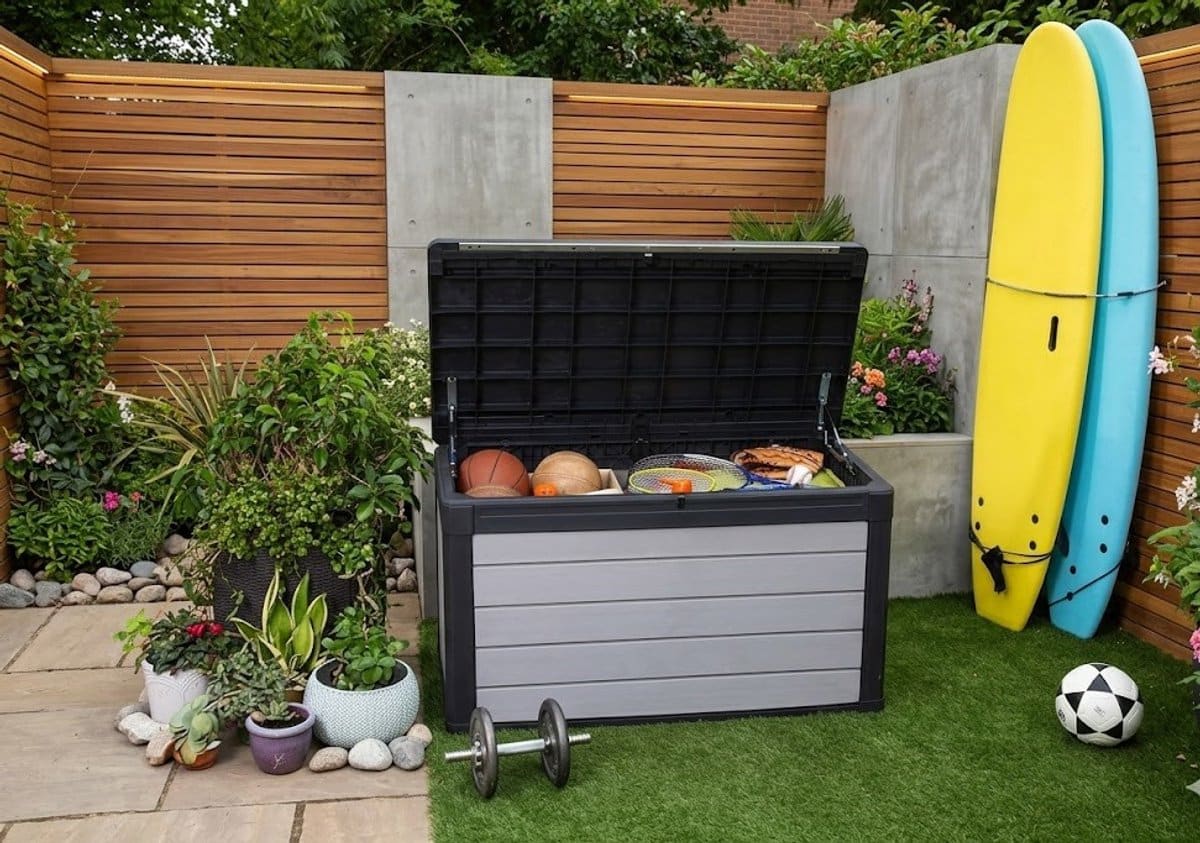 denali luxe kussenbox 380l weerbestendige opbergbox voor tuin en