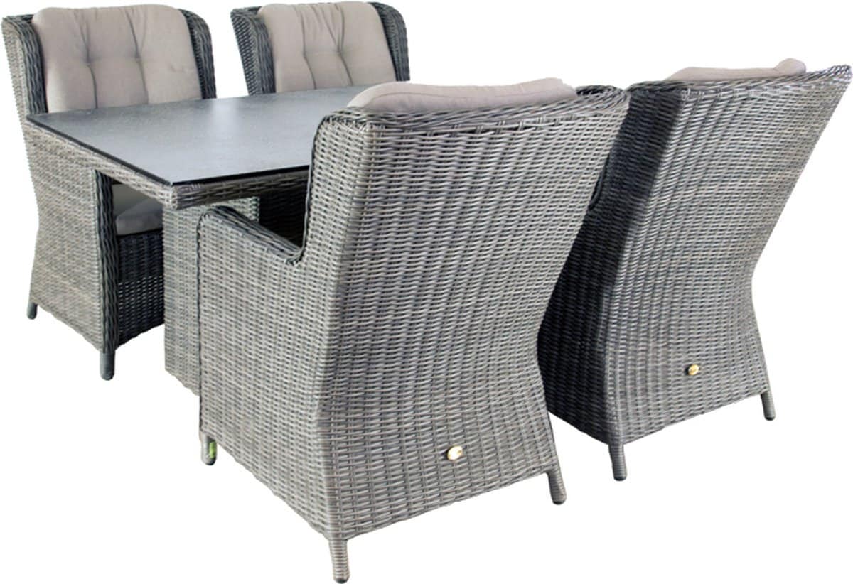 diningset santa rosa coffee brown