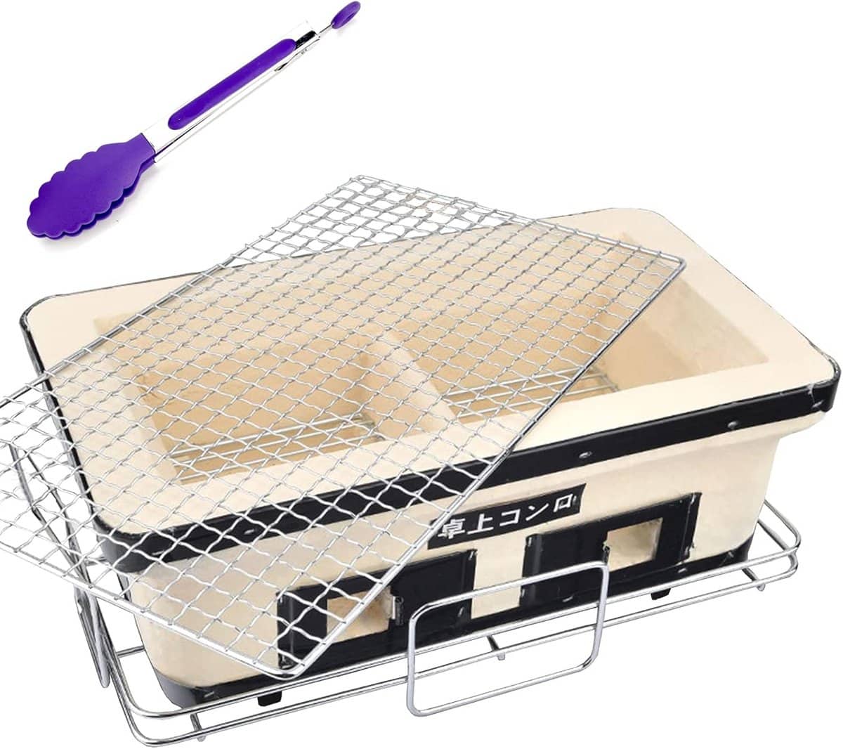 draagbare houtskool grill tafel bbq buiten koken