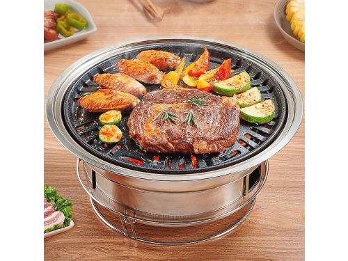 Draagbare Koreaanse BBQ Grill - 13.7 Inch Houtskool Grill voor