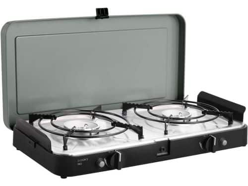 Draagbare Tweepits Gas BBQ voor Camping en Buiten Koken