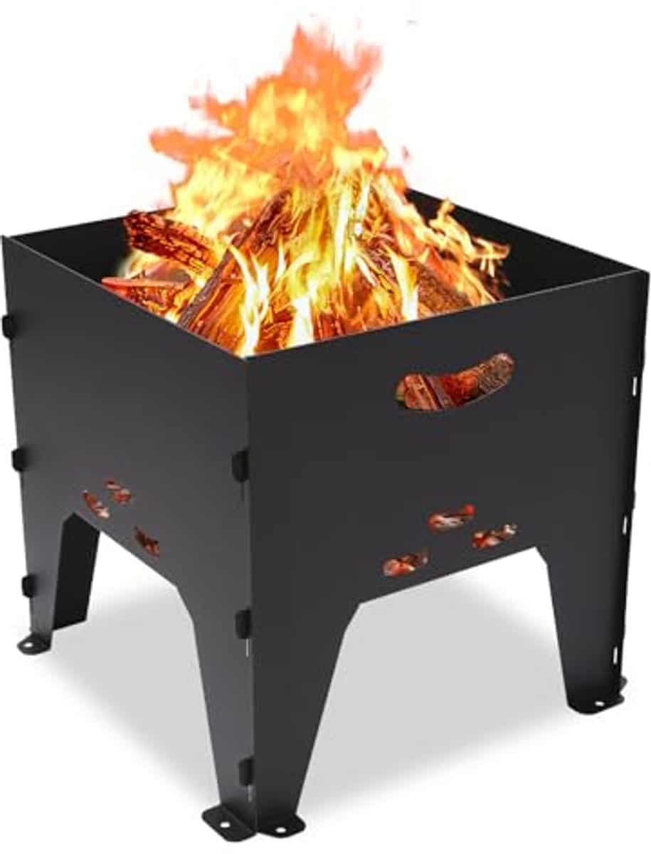 draagbare vuurplaats 35 x 35 cm opvouwbare buitenhaard voor