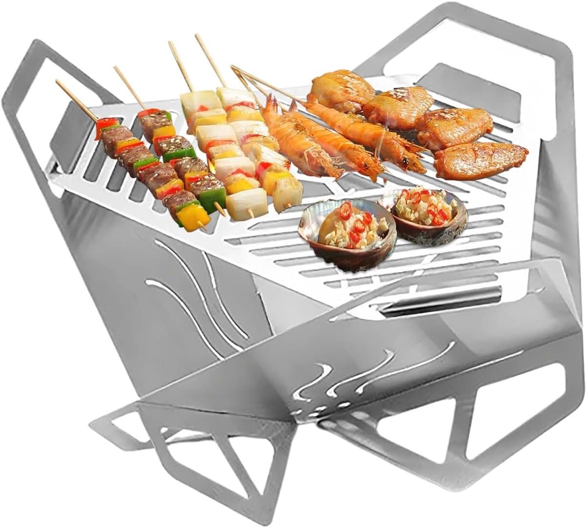 draagbare vuurplaats inklapbare haard buiten verwarmen plat