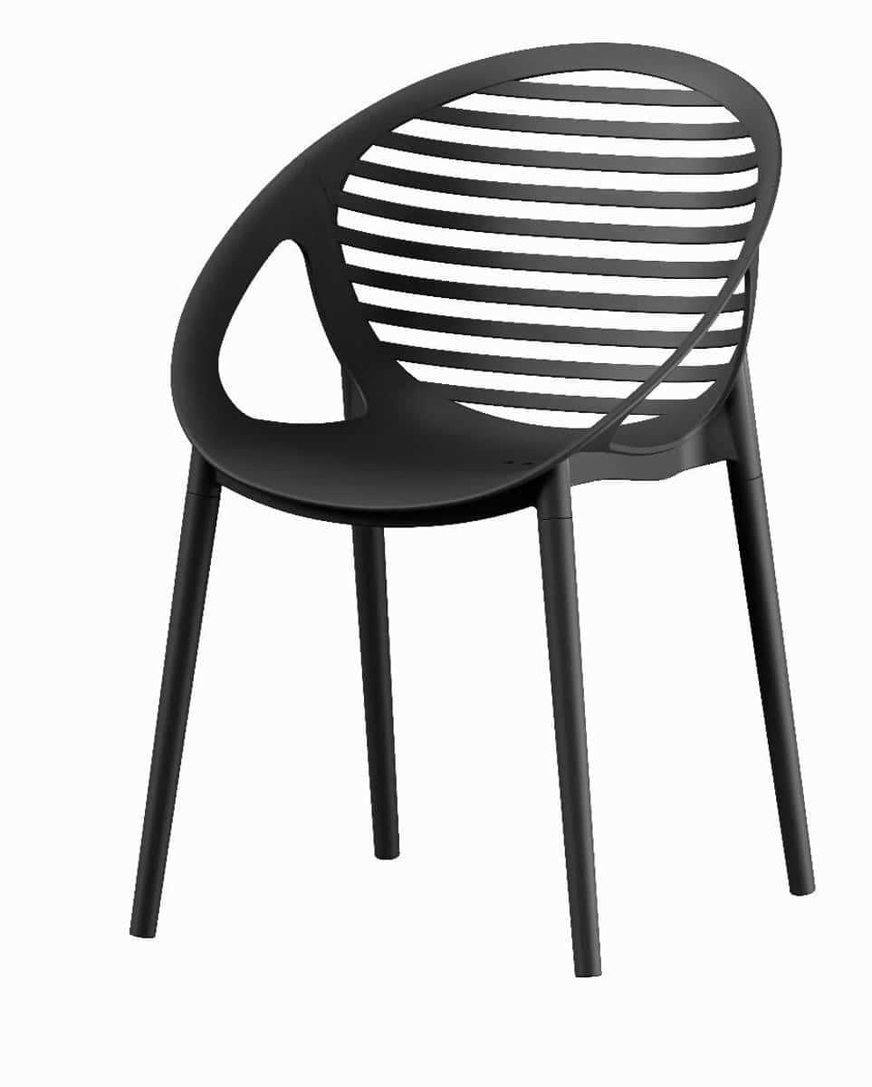 ds4u stijn stapelbare tuinstoel zwart