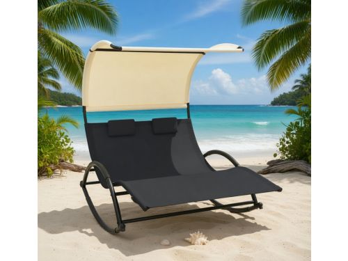 Dubbel Ligbed met Zonnedak 200 x 173 x 135 cm