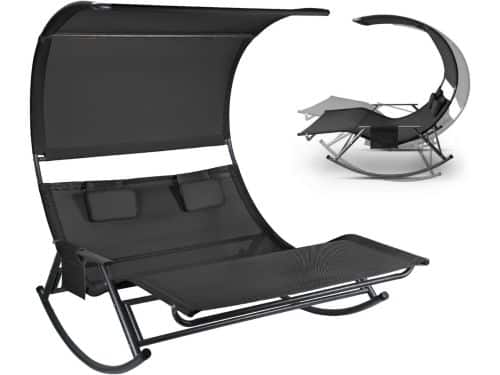 Dubbel Ligbed - Schommelstoel Duo - Buiten Ontspannen - Inclusief