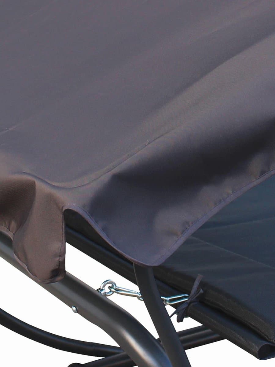 dubbele ligstoel met zonnedak 255x150x130 cm duo ligbed 2