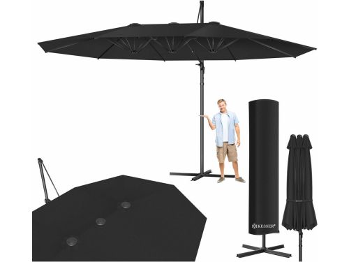 Dubbele Parasol 4,6m x 2,7m | Zweefparasol met beschermhoes