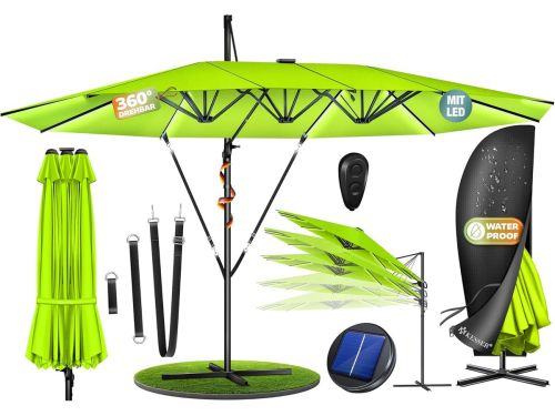 Dubbele Parasol - Zweefparasol Groot - Buitenruimte Schaduw - Waterafstotend