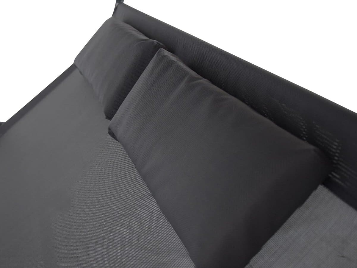 dubbele zonnelounge schommelbed met zonnedak 140x205x137 cm 2 persoons