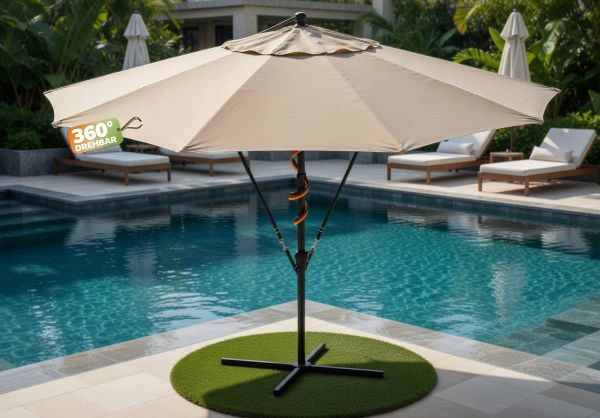 dubbele zweefparasol 4,6 x 2,7 m grote luxe tuinparasol