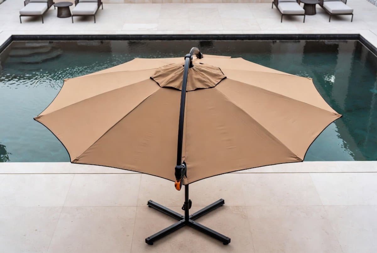dubbele zweefparasol 4,6 x 2,7 m luxe cantilever parasol