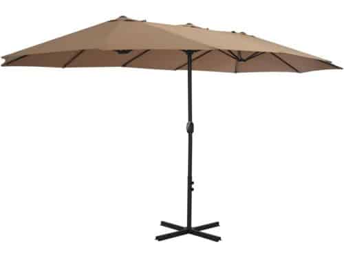 Dubbele Zweefparasol - Grote Schaduwdoek - Terras en Tuin