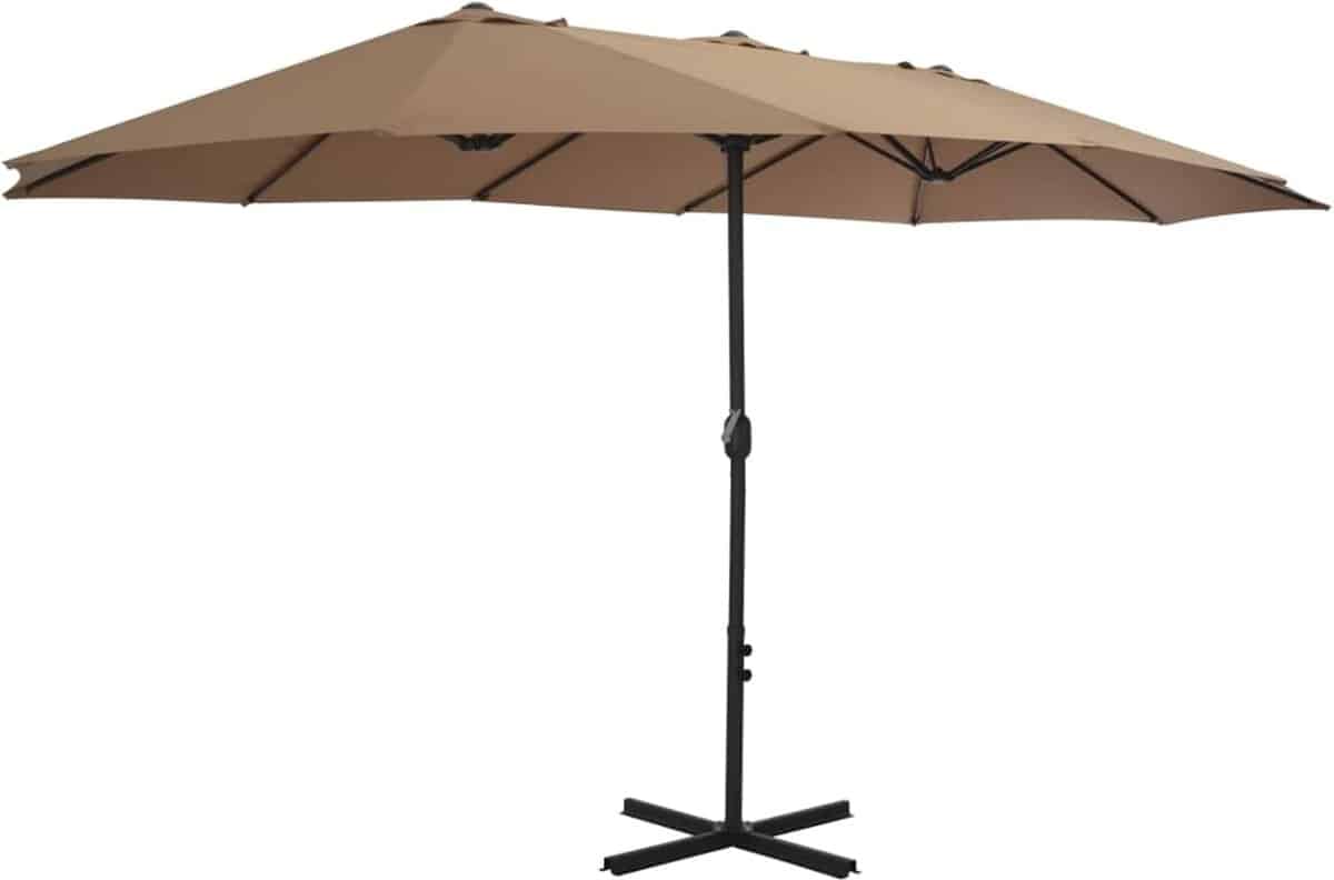 dubbele zweefparasol grote schaduwdoek terras en tuin